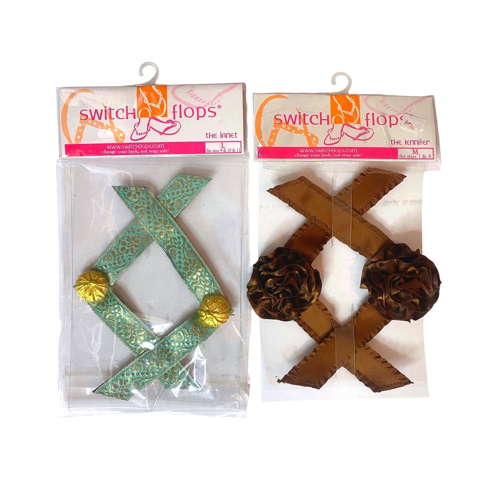 SwitchFlops Interchangeable Sandal Straps Bundle The Janet & The Jennifer‎ NIP